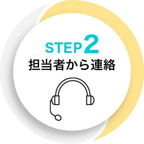 担当者から連絡
